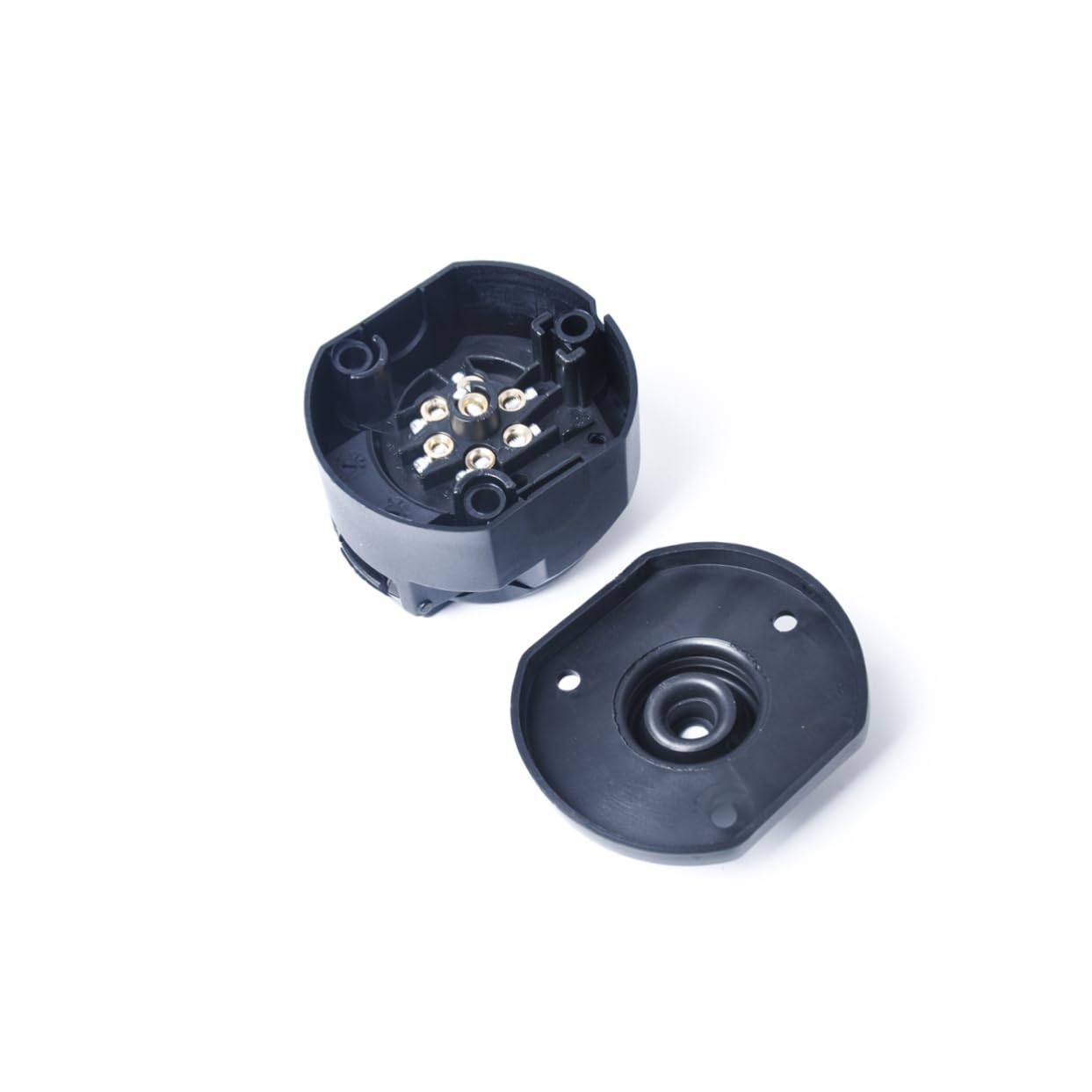 Cabilock 7 Conectores para Remolque De 12 V 7 Pines con Anillo De Goma Color Negro