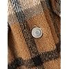 Tanming-Womens-Brushed-Flannel-Plaid-Lapel-Button-Short-Pocketed-Shacket-Shirts-Coats Tanming Womens Brushed Flannel Plaid Lapel Button Short Pocketed Shacket Shirts Coats(01 Khaki-M)
