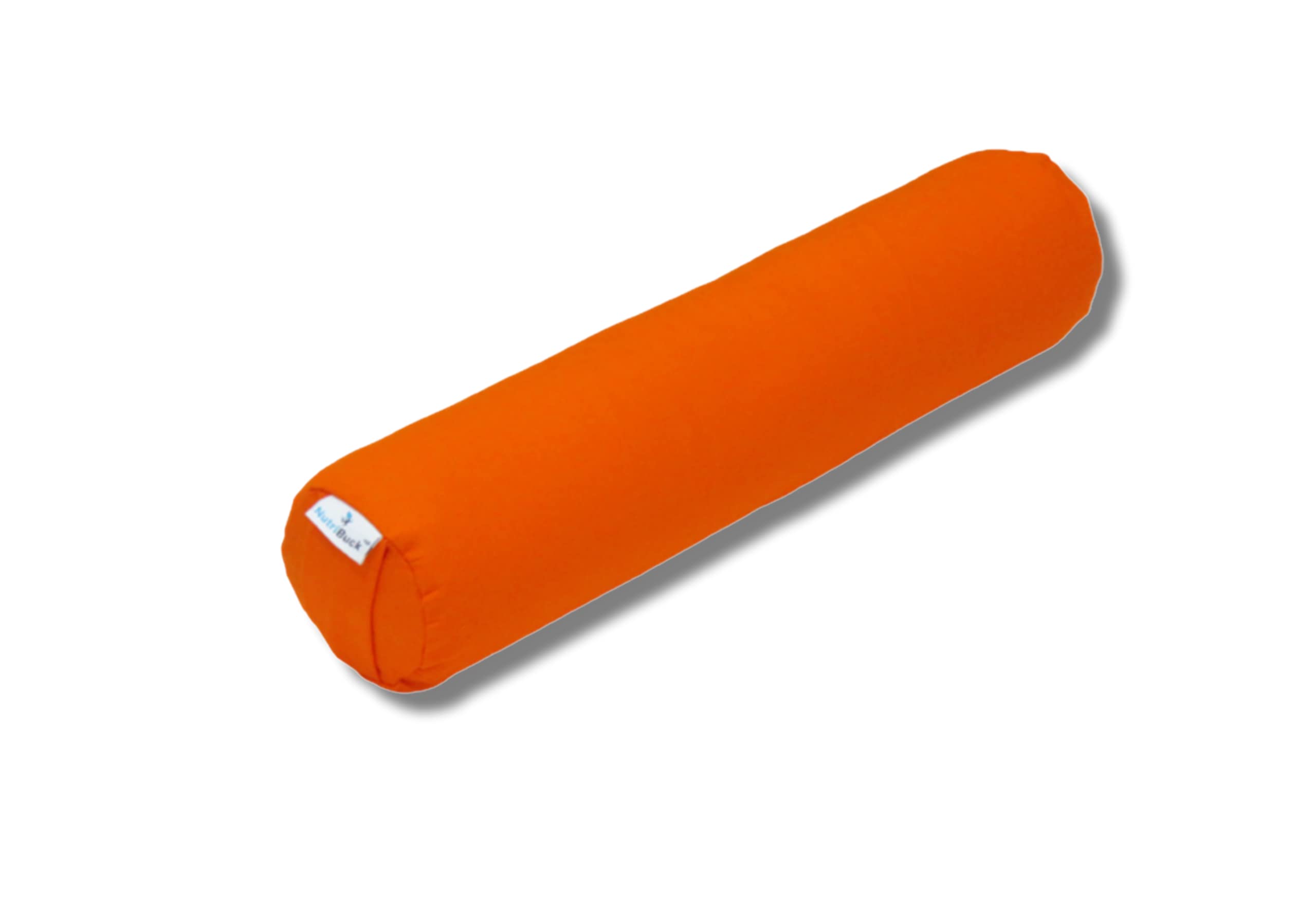 NutriBuck® Buckwheat Hull Neck Roll Bolster Support Pillow 20" x 3.5" || Reduces Stress on Spine, Neck Pain | Effective for Side and Back Sleepers (Orange) (B0B675CFM4) Amazon Price History, Amazon Price Tracker