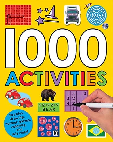 1000 Activities: Puzzles, drawing, number games, coloring, and lots more! (Sticker Activity Fun) Paperback โ July 21, 2009