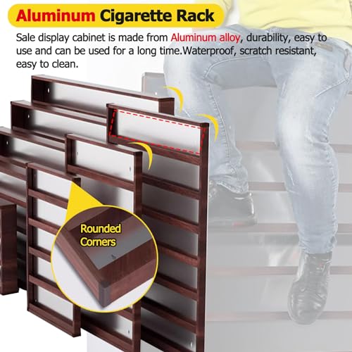 Estantes para cigarrillos de aluminio con varios niveles para organizar tiendas de conveniencia 7