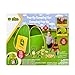 John Deere Pop-Up Camping Tent, 18 Piece Set Includes Canteen, Plates, Utensils, Play Food, Pots, Binoculars, Lantern, and Flashlight, Indoor and Outdoor Play