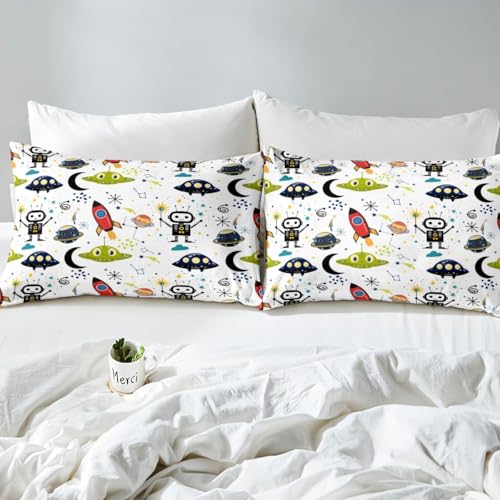 Drap-housse extraterrestre imprimé de qualité pour lit enfant