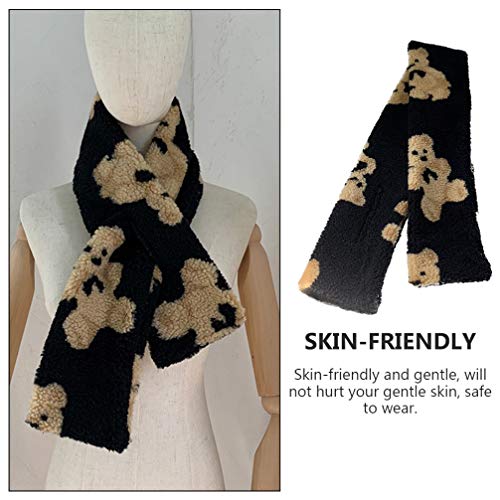 ABOOFAN Lã Meninos Meninas Cachecol Cross Tie Sintética Cachecóis Pescoço Encolher de Ombros Com Pad