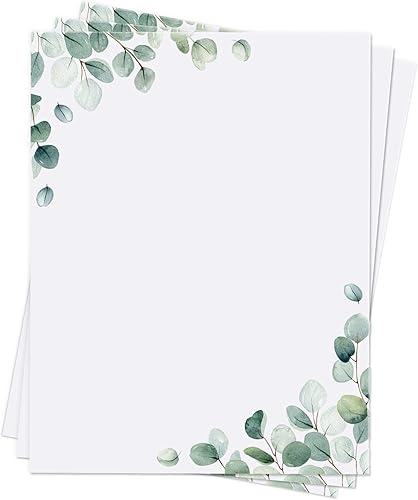 150 hojas de papel de papelería vegetal, diseño de borde decorativo, hojas de papel de membrete vegetal, papel temático de hojas, papelería, papel