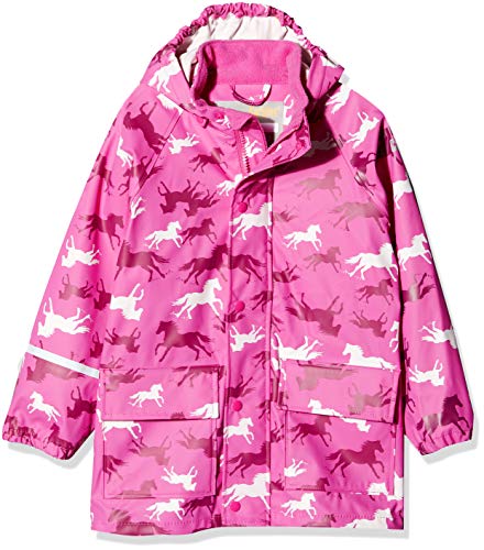 CareTec Baby Mädchen Regenmantel Rosa Pferde 9-12 Monate