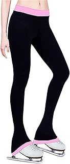Youthful flying Pantalones de Patinaje Artístico para Niñas Vellón Cálido Leggings de Patinaje sobre Hielo Niños Adulto Pantalones de Entrenamiento por Mujeres(Size:XXL,Color:Rosado)