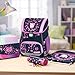 herlitz Schulranzen Set 4-teilig Loop Blossom Dance Schwarz Pink 17 L Ergonomischer Tornister mit geringem Gewicht 1. Klasse Junge Mädchen Kinder