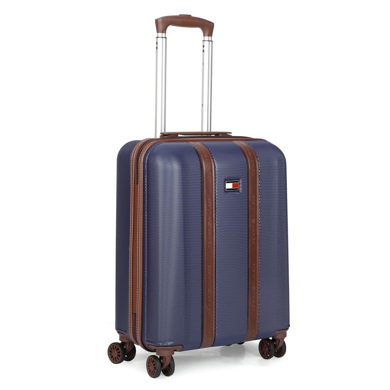 Image of TOMMY HILFIGER Medium Hard Luggage Graphite X - Navy | Check-in Trolley Bag with TSA Lock | 360 Spinner Double Wheels | Telescopic Handle | PC Shell Suitcase | 68.5cm | 86L Capacity