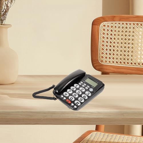 Teléfono de escritorio UPKOCH negro para evitar llamadas complicadas 4