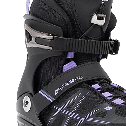 K2 Skate Alexis 80 Pro, 8.5,Black_Lavendar #TOP4
