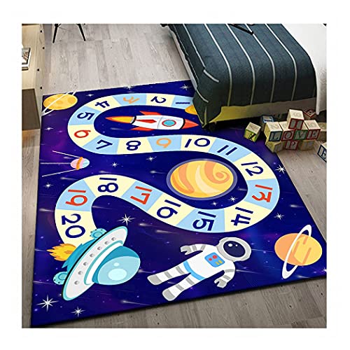 Image of Kid Rug Carpet Playmat for Toy Cars and Train，Play Area Rug with Rubber Backing，Fun Throw Rug，Ideal Gift for Children Baby Bedroom Play Room(80×120cm/32×47in) Y8