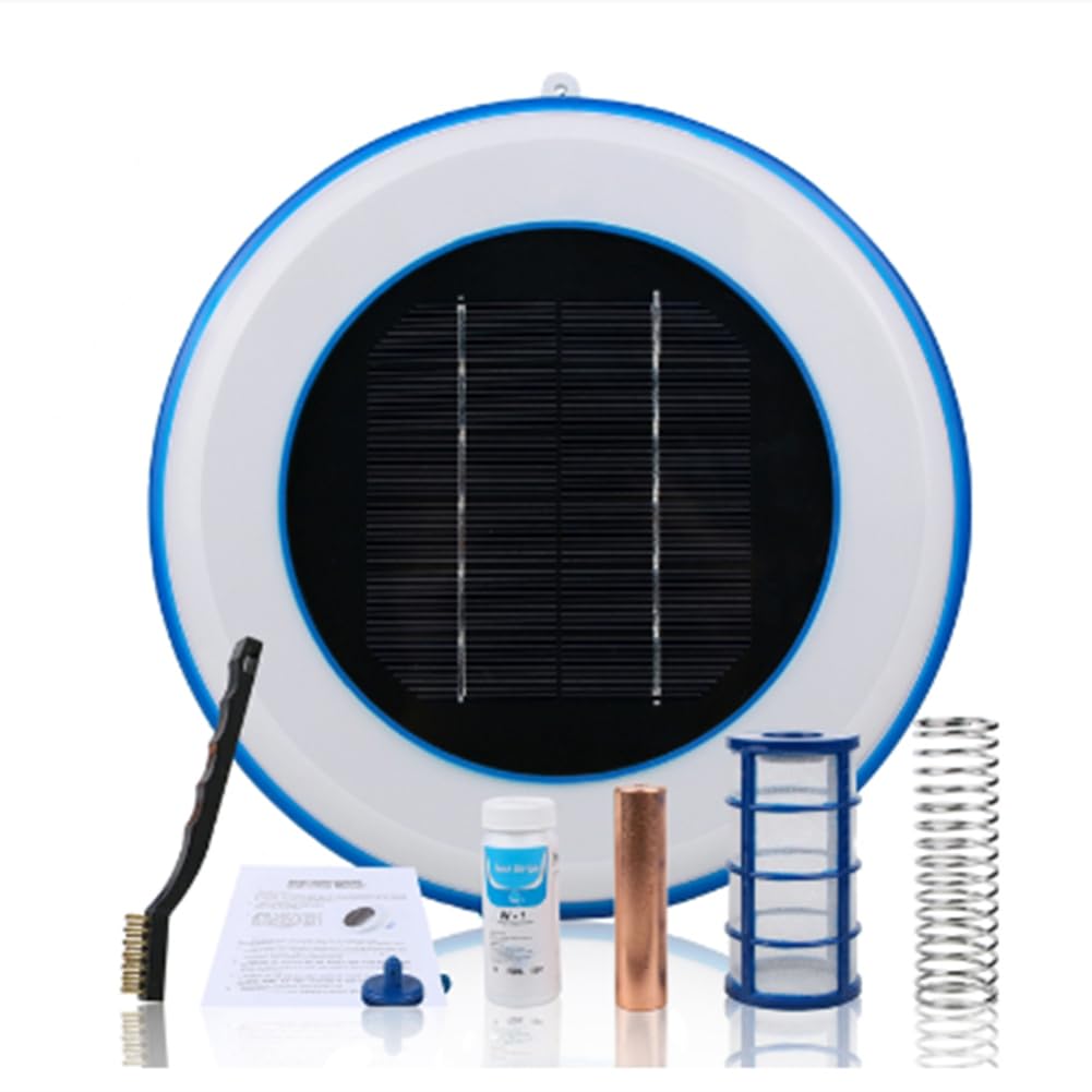 Solarny jonizator basenowy, środek do czyszczenia basenów miedziano-srebrnych, odporność na algi, niska zawartość chloru, środek czyszczący do pływania na świeżym powietrzu ()
