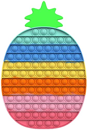 プッシュポップBaladais ストレス解消グッズ スクイーズ玩具 プッシュポップバブル フィジェットおもちゃ インテリジェンス発展 知育おもちゃ 洗える可能 ボードゲーム 子供 大人兼用 カラフル プレゼント (パイナップル)