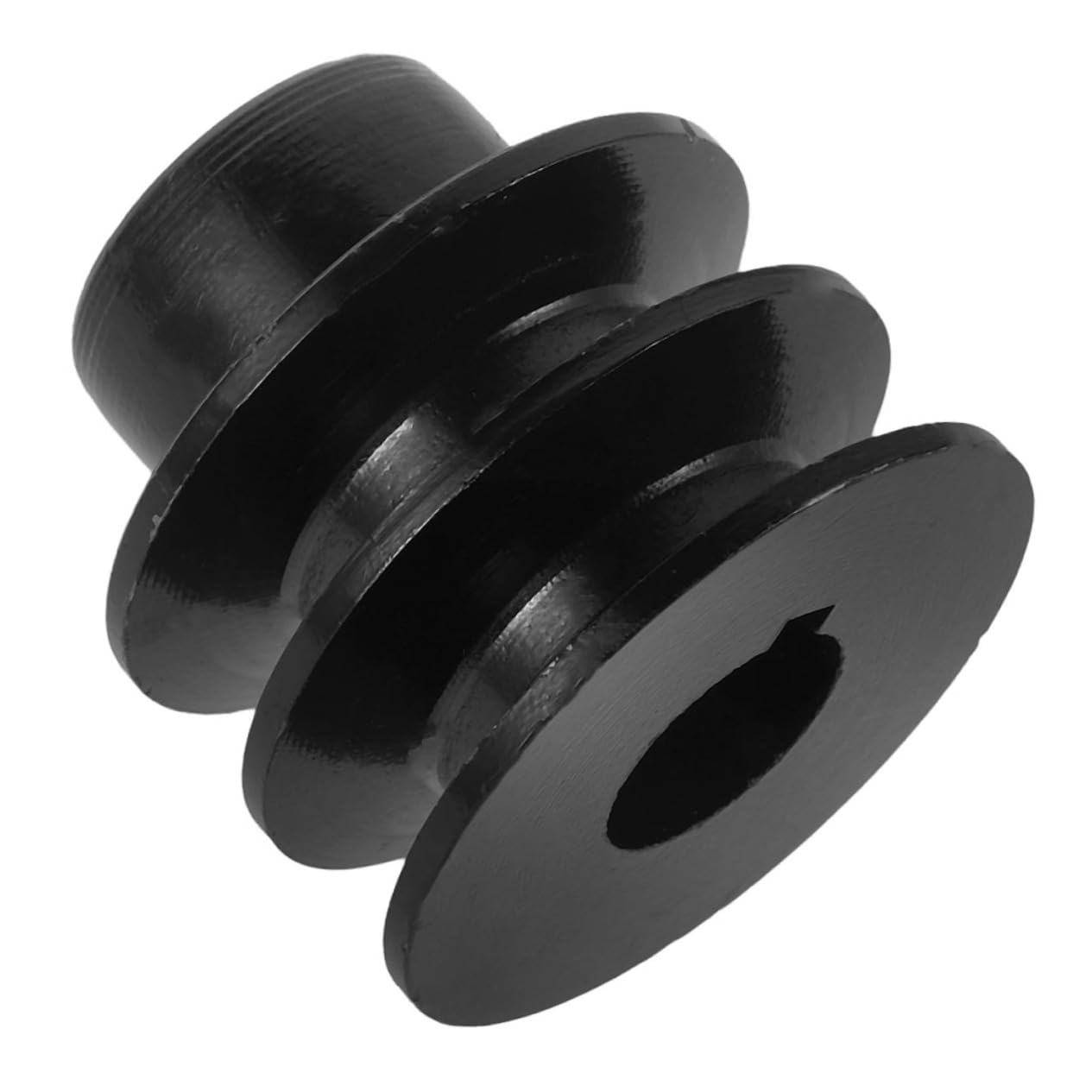 PRETYZOOM Pulley Groove Dual Gas Double Cast Iron Black