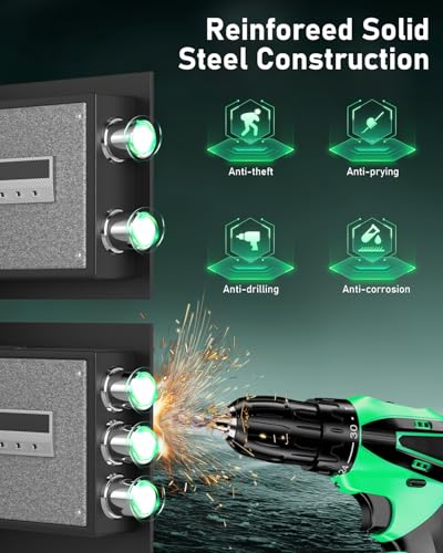 Image of 5.5 Cubic Extra Large Safe Fireproof Waterproof, Digital Security Safe Box with Removable Shelf, Soft Lining & Dual Alarm for Home Office