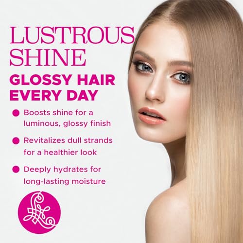 Image of LUSETA Glossy Pearl Shampoo, Shine & Smoothing Care for Dull Hair 16.9oz | Moisturizing Shampoo with Pearl Extract, Nourishes Dry Strands, Enhances Natural Luster and Restore a Silky-Looking Finish