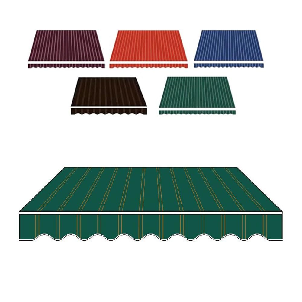 Telo di ricambio per tenda da patio retrattile, 33 x 3 m, impermeabile, copertura per esterni, copertura verde per ombrellone, copertura in tela per terrazza, patio, giardino, protezione UV