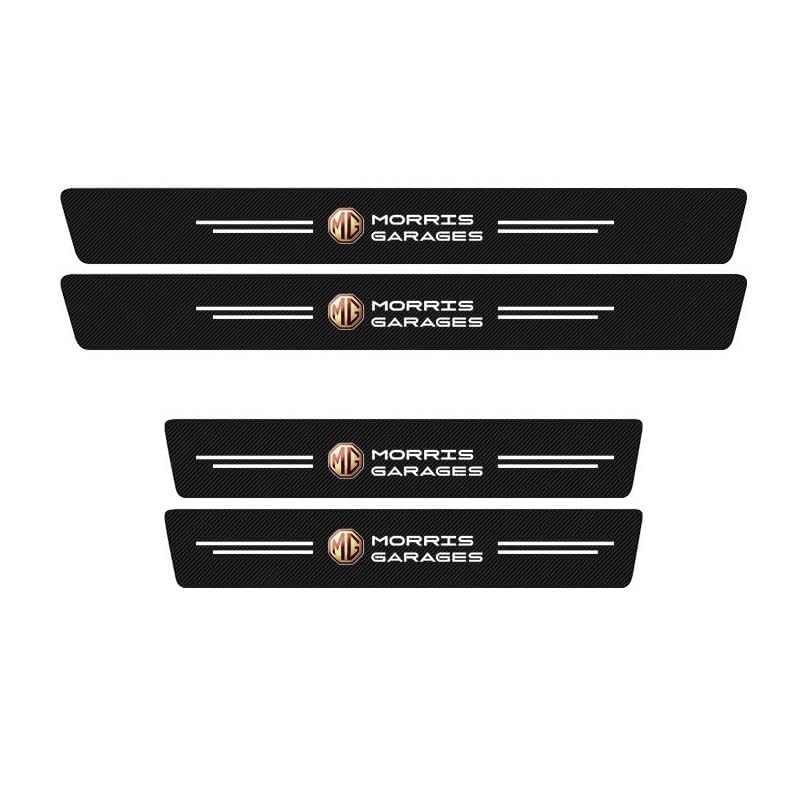 4 Pcs Car Door Sill Protector for MG Comet EV 2023-, Car Carbon Fiber Sill Protective Strips Kick Plate Guard Door Entry Guards Sill Scuff Cover Panel