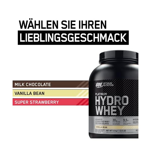 Optimum Nutrition Platinum Hydro Whey, Hydrolysiertes Molkenprotein-Isolat-Pulver mit essentiellen Aminosäuren, Glutamin… – Bild 6