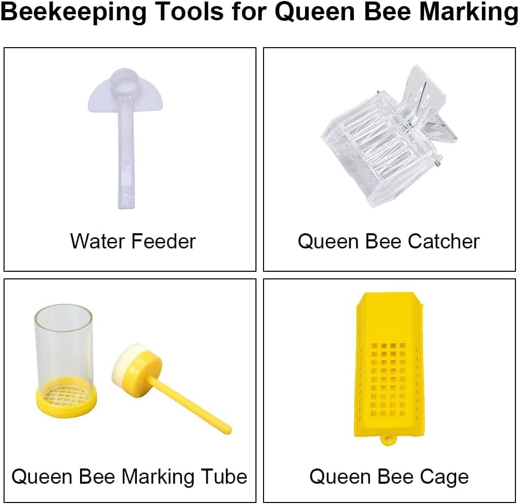 Honey Harvesting Honey Strainer Beekeeping Tool Kit, Set of 9, Double Honey Sieve Stainless Steel Honey Filter, Honey Gate, Frame Grip, Uncapping Fork, Queen Marker Tube, Feeder, Honey Filter Bag image 3