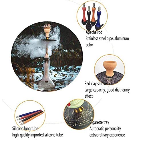 LSZ Shisha-Set Alphahookah Shisha Set, 58 cm Hukahn mit 1 Schlauch, Edelstahl + Glas Alphahookah for Erwachsene Shisha… – Bild 4