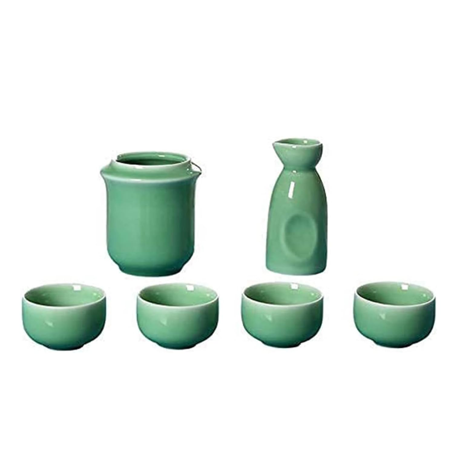 Juego de sake de cerámica REVLIE de 6 tazas: el regalo elegante ideal para familias
