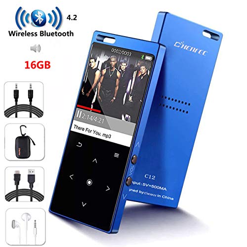 HONGYU 16GB MP3 Player Bluetooth 4.2 Portable Lossless Hi-Fi Sound MP3 Music Players
