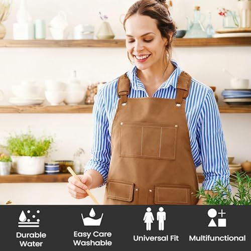 Tablier de cuisine en toile cirée imperméable pour protéger vos vêtements de cuisson - 2