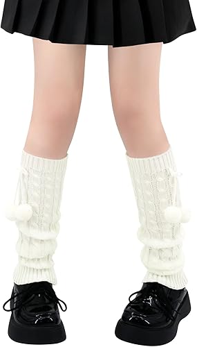 Calentadores de piernas para mujer y niñas estilo japonés Lolita, largos, de punto Kawaii, calcetines góticos Harajuku, cubrepiernas de malla
