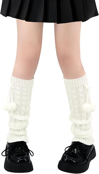 Sarfel Leg Warmers for Women Girls Japanese Style Lolita Leg Warmer Long Kawaii Knit Socks Gothic Harajuku Leg Cover Stocking