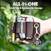 FLYHOMES Genuine Leather Multitool Sheath | Handmade Stitched EDC Belt Organizer for Leatherman Surge | Flashlight, Knife Holster, Pen & Tools Pouch | Dark Brown (Large)