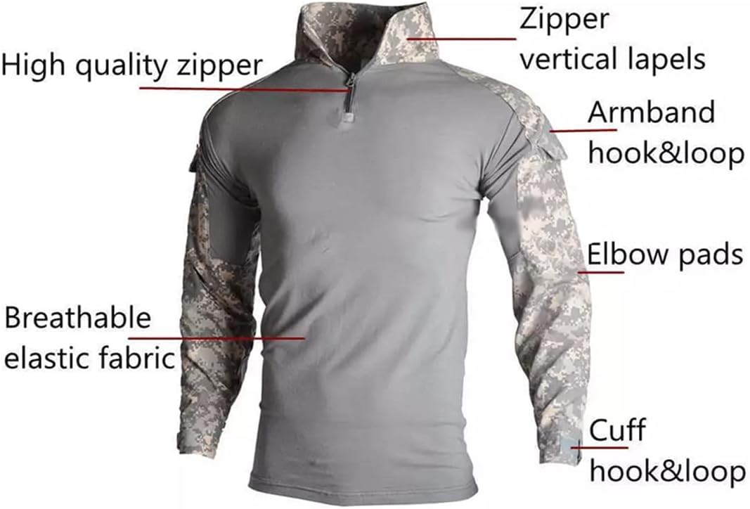 Taktyczny kamuflaż mundury wojskowe garnitur Windbreaker Army Airsoft Combat Shirt + Cargo Pants, Black Python, m