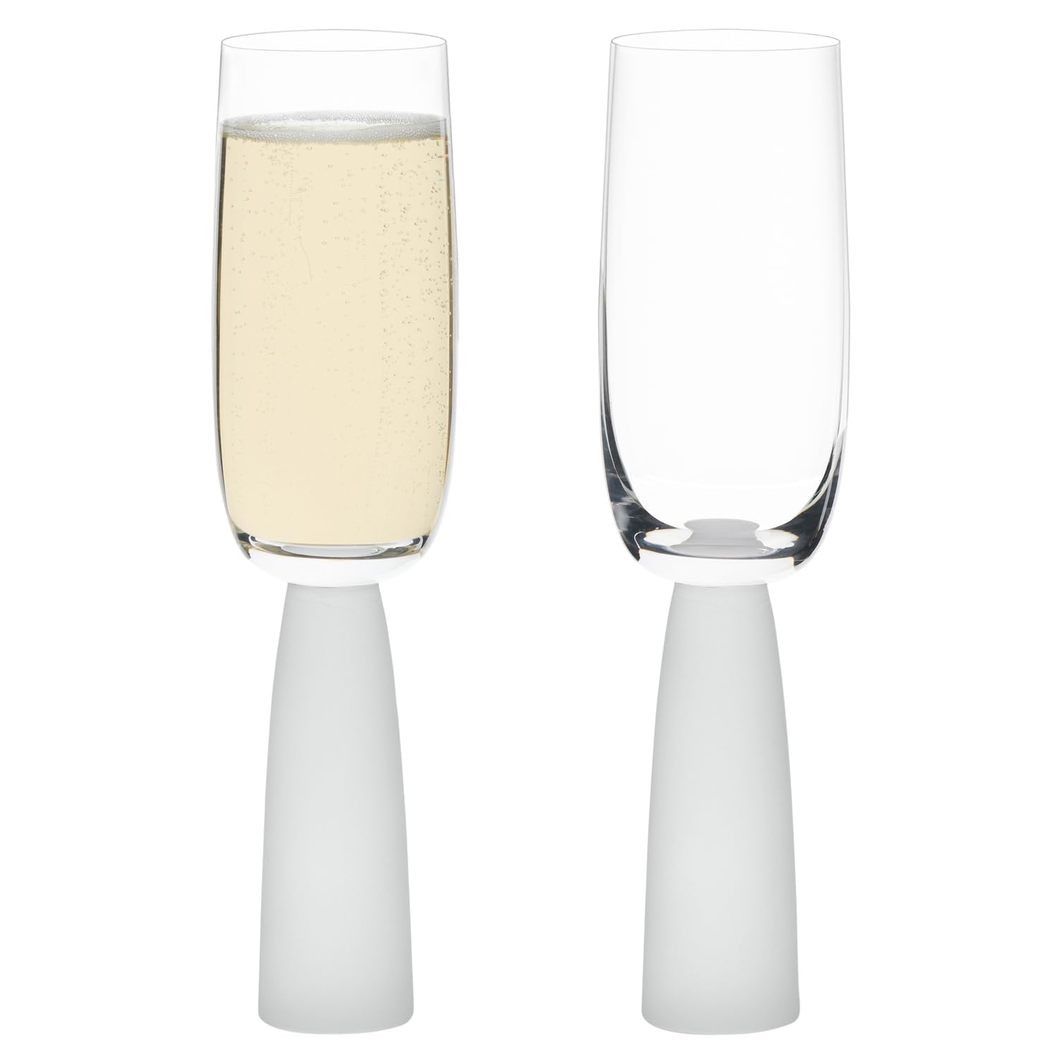 Anton Studio Designs Oslo Handmade Champagne Flutes Perfect Party Tableware for Weddings and Celebrations, 200 ml, Frost