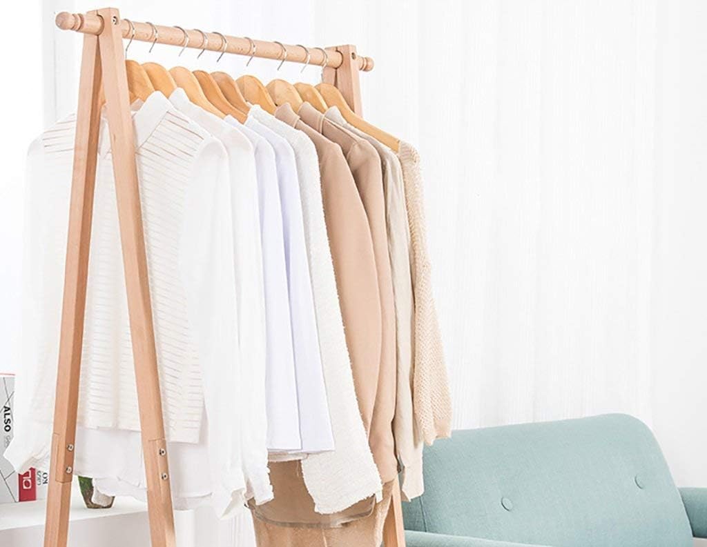 Coat Rack Solid Wood Bedroom floorbeech Hangers Removable Wooden Coat Rack Shoe Rack