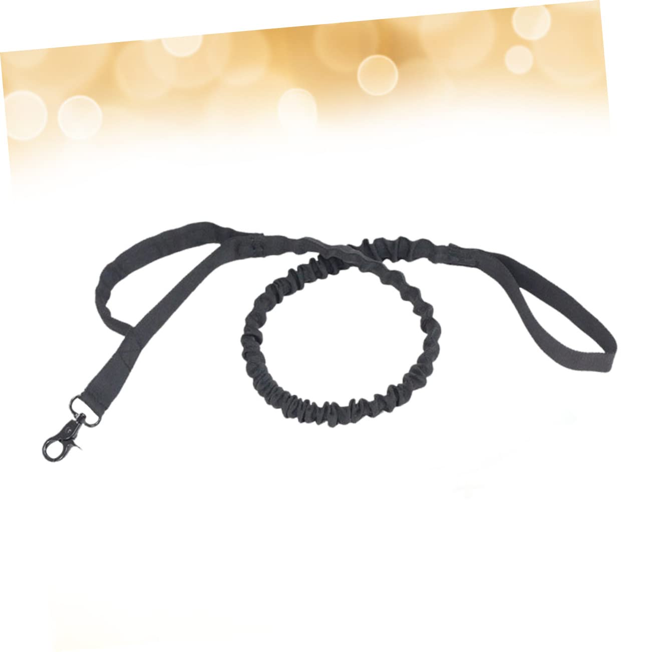 Happyyami Adjustable Nylon Dog Training Leash Black Reflective Elastic Comfortable Grip for Everyday Walks and Outdoor Activities for Dogs