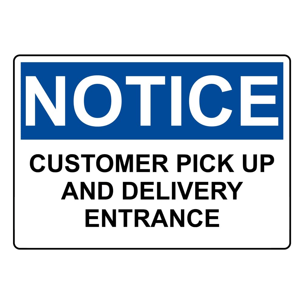 peiyeety Vintage Metal Tin Sign Customer Pick Up Delivery Entrance Wall Art Decor for Store Warehouse Business Service Commercial Space Area Rustic Plaque 6x8 Inch