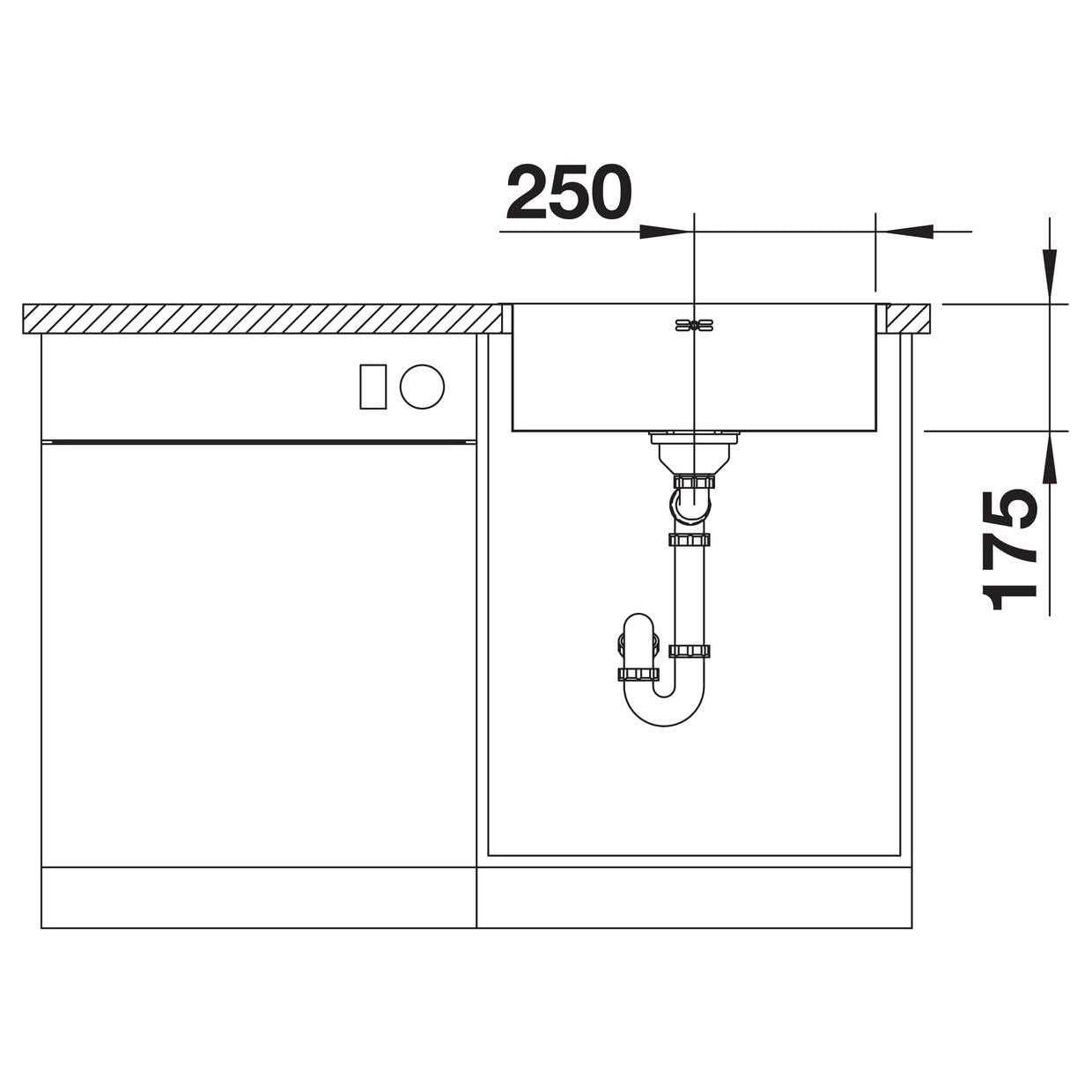 Blanco 526354 | Fregadero de cocina de acero inoxidable SUPRA 500-IF/A | Color : acero inoxidable