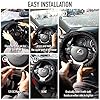 Zento Heated Steering Wheel Cover Upgraded Heated Auto Hand Warmer Steering Wheel Cover for Winter - Comfortable Premium Quality Universal Fit 11-12 inches - 12V Plug-in Hand Warmer
