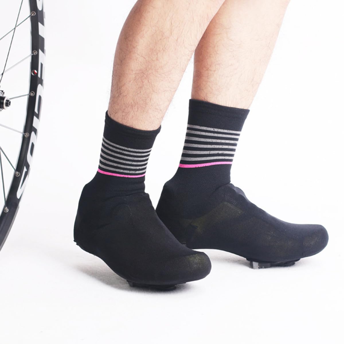 Hemobllo Cubierta de Zapatos al Aire Protector de Zapatillas Women Bike protección cubrezapatillas de Bicicleta de Carretera Cubierta del Zapato cubrezapatos para Ciclismo Black