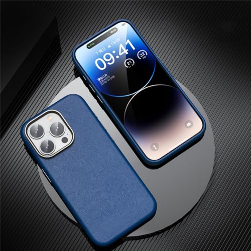 Étui magnétique mince iPhone 15 Pro Max ENILSA en cuir rétro pour charge sans fil