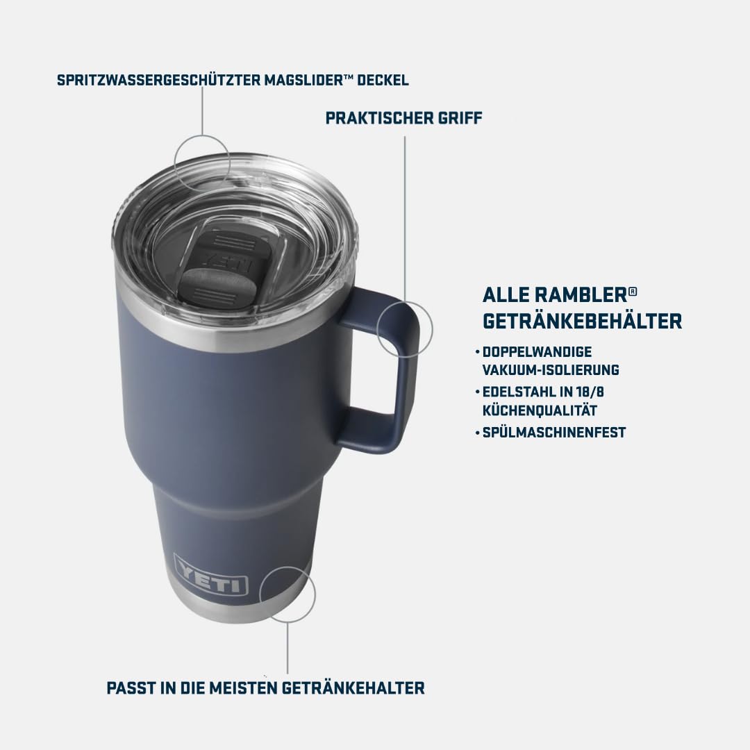YETI Rambler Reisebecher Mit Stronghold Deckel, Seafoam, 30 oz (887 ml)