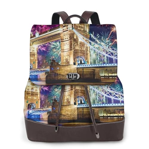 Sac à dos en cuir pour femme voyage affaires loisirs noir One Size
