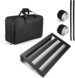 IUPPA Large Size Guitar Effect Pedal Board Aluminum Alloy Pedalboard 19.7Ã—11 Inch with Carrying Bag