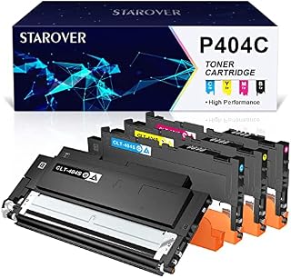 Compatible Samsung C430W Toner Cartridge Replacement for Samsung CLT-P404C CLT P404C Toner for Samsung Xpress SL C430W C430 C480FW C480W C480 C48X C43X CLT K404S CLT-Y404S Toner(4-Pack)