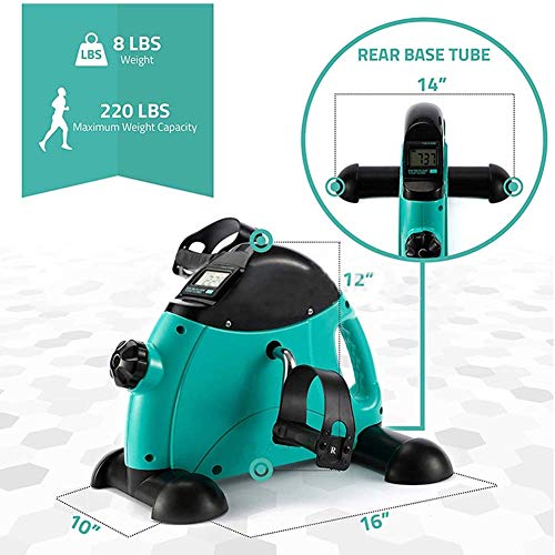 Bicicleta mini pedal ejercitador portátil para brazos y piernas miniatura 3
