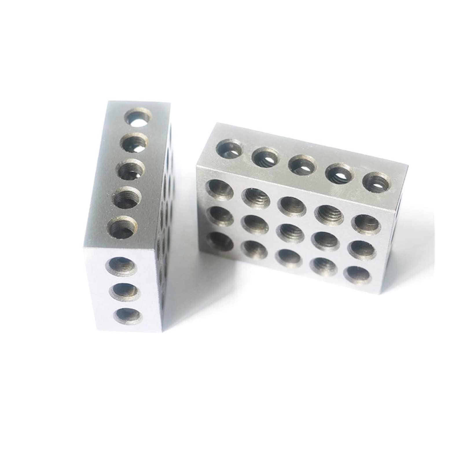 Blok Wzorcowy, 2 sztuk 25x50x75mm miernik bloku 23 otwory stal hartowana 1-2-3 "precyzyjnie dopasowane narzędzie do obróbki drewna dla układu i wzmacniacza(A Imperial 123)