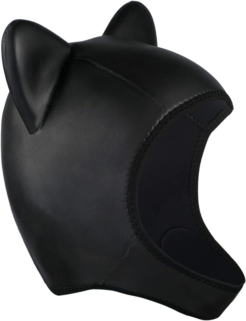 Wetsuit Hood Cat Ears 3mm Neoprene Scuba Diving Hood for Women Children, Scuba Dive Cap Hat Thermal Surfing Hood with Flow Vent for Snorkeling Swimming Water Sports - Image 2