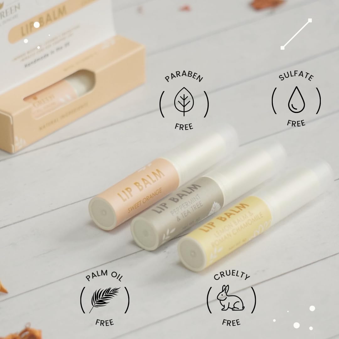 Le Green Lip Balm, Natural Lip Balm, with Beewax & Vitamin E, Peppermint & Tea Tree - Image 3