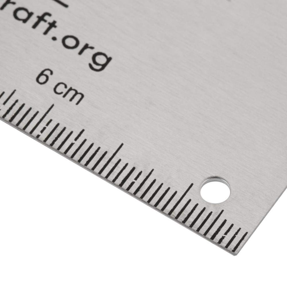 Righello Metallico Per Cucito E Quilting 10x4 Cm - Calibro Di Misurazione Preciso, Antiruggine, Per Artigianato Fai Da Te